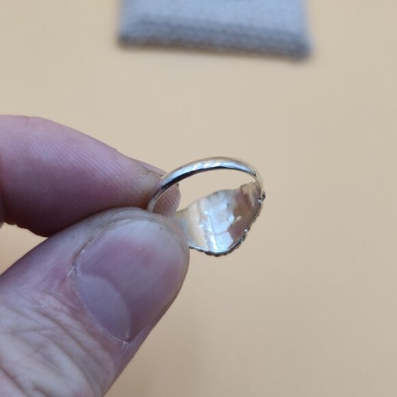 Size 5.25 Sterling Silver Dainty Red Garnet Rope Style Ring A5334 - Picture 6 of 9